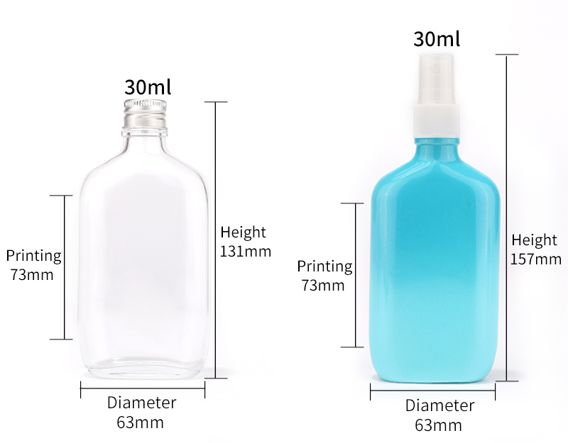 bouteille en verre pour emballage cosmétique