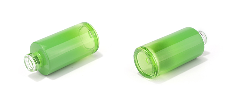 Flacon de sérum en verre vert dégradé