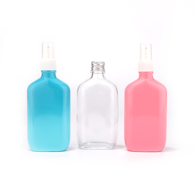 bouteille en verre de couleur personnalisée avec pompe de pulvérisation