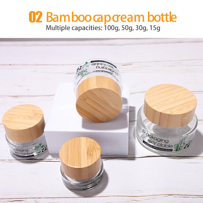 Ensemble de bouteilles en verre avec couvercle en bambou