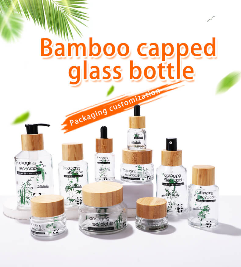 Ensemble de bouteilles en verre de haute qualité Emballage cosmétique