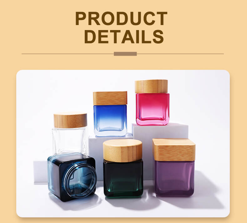 Emballage de bocal en verre cosmétique vide de luxe