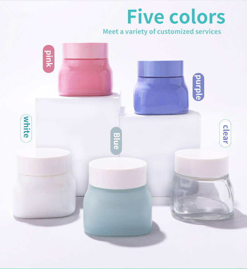 Emballage de bocal en verre de couleur personnalisé de nouvelle conception