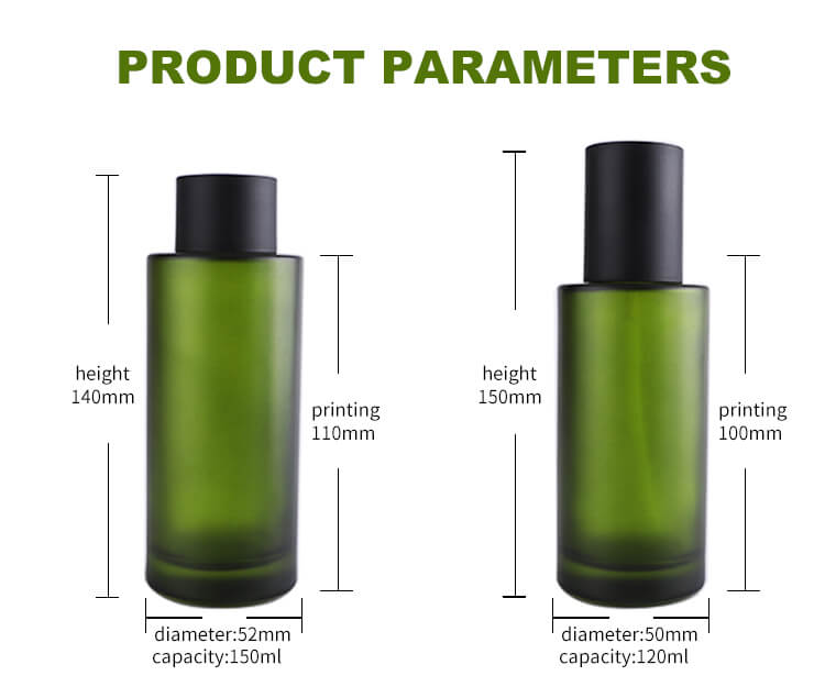 Emballage de bouteille en verre cosmétique écologique