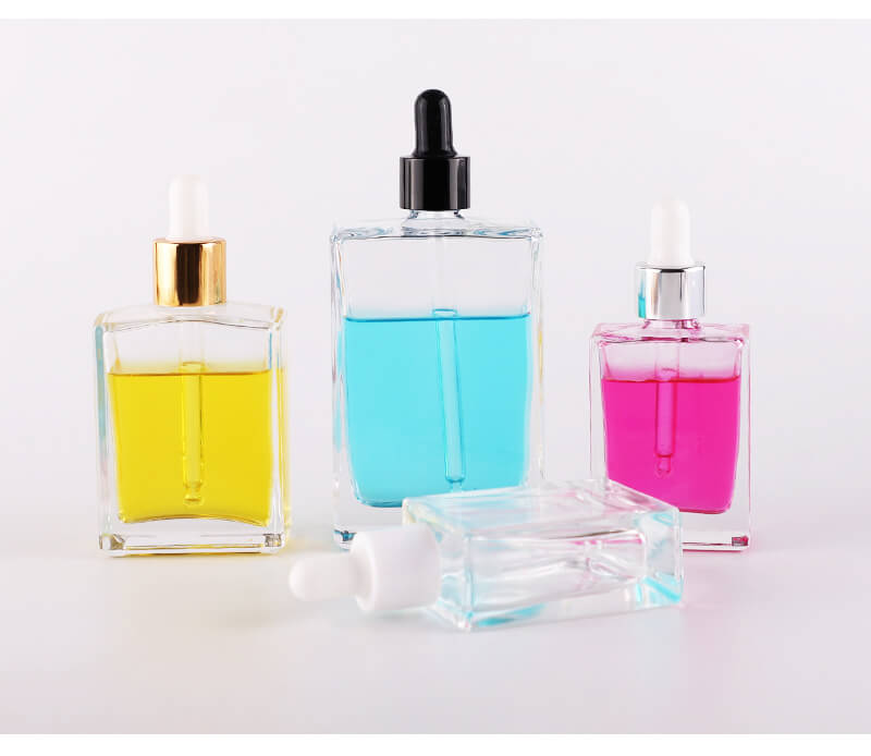 Bouteille en verre carrée écologique pour parfum