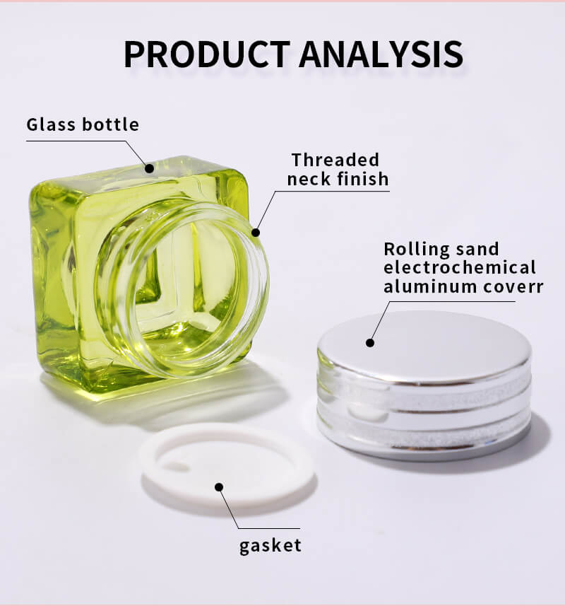 Emballage de bocal en verre cosmétique de luxe pour soins de la peau
