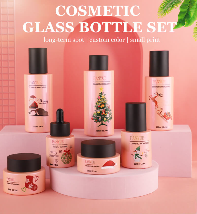 Emballage de bouteille en verre cosmétique vide de luxe