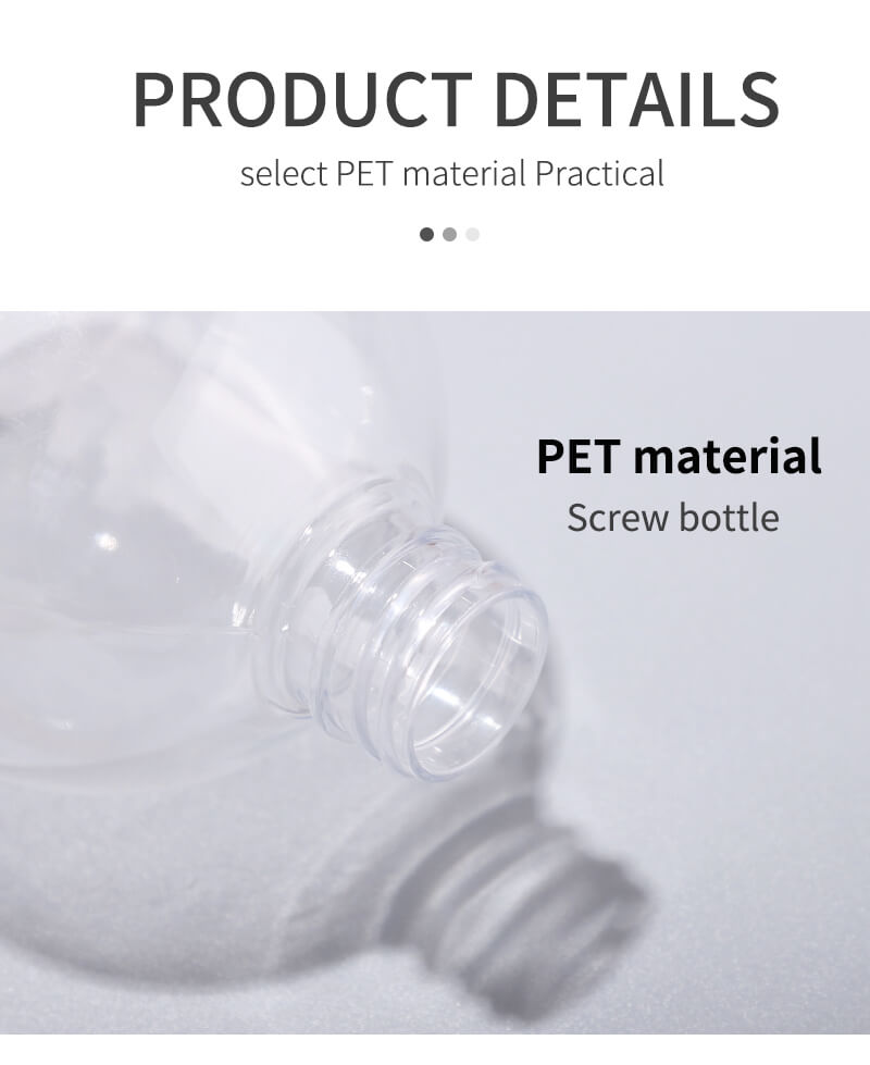 Nouveau design de placage de bouteilles en plastique PET