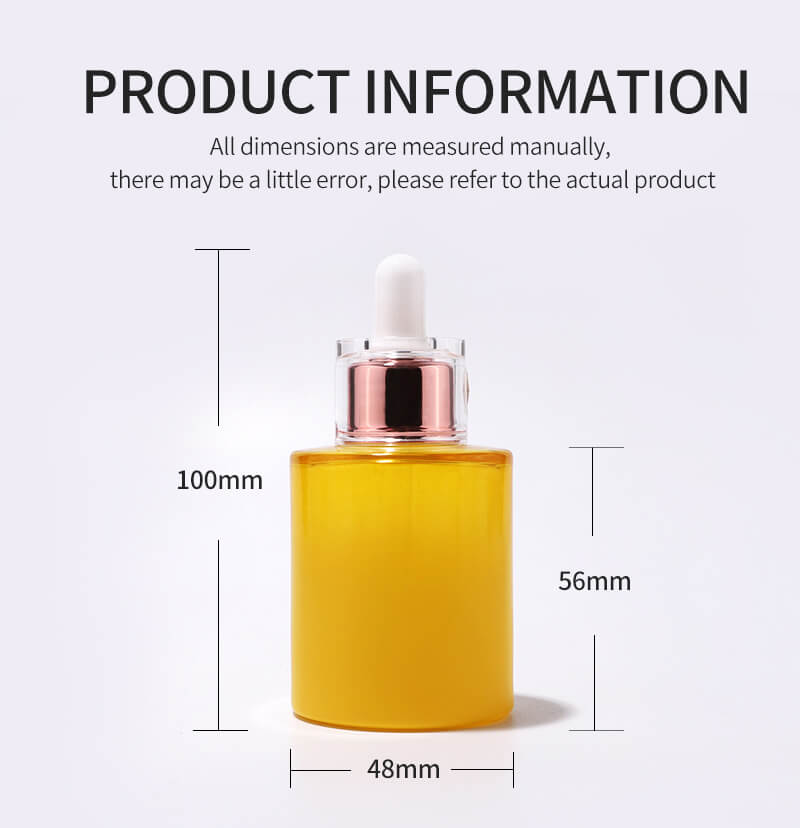 Spécification pour l'emballage de bouteille d'huile essentielle en verre