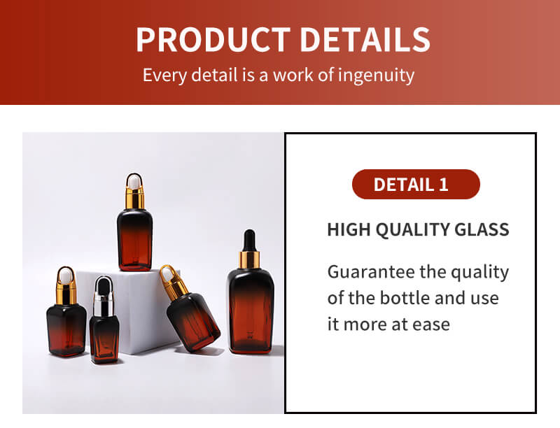 vente en gros bouteille en verre carrée avec compte-gouttes