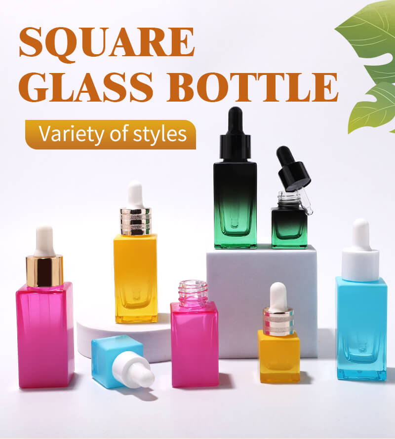 Emballage de bouteille en verre cosmétique de luxe haut de gamme