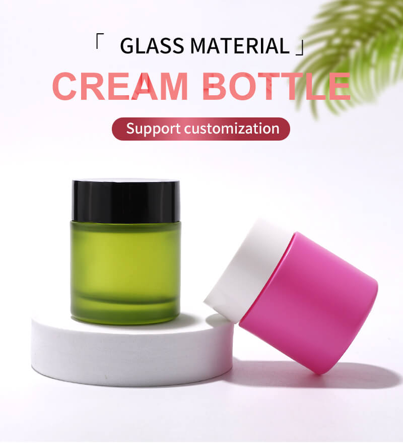 Emballage de bocal en verre cosmétique de luxe discret