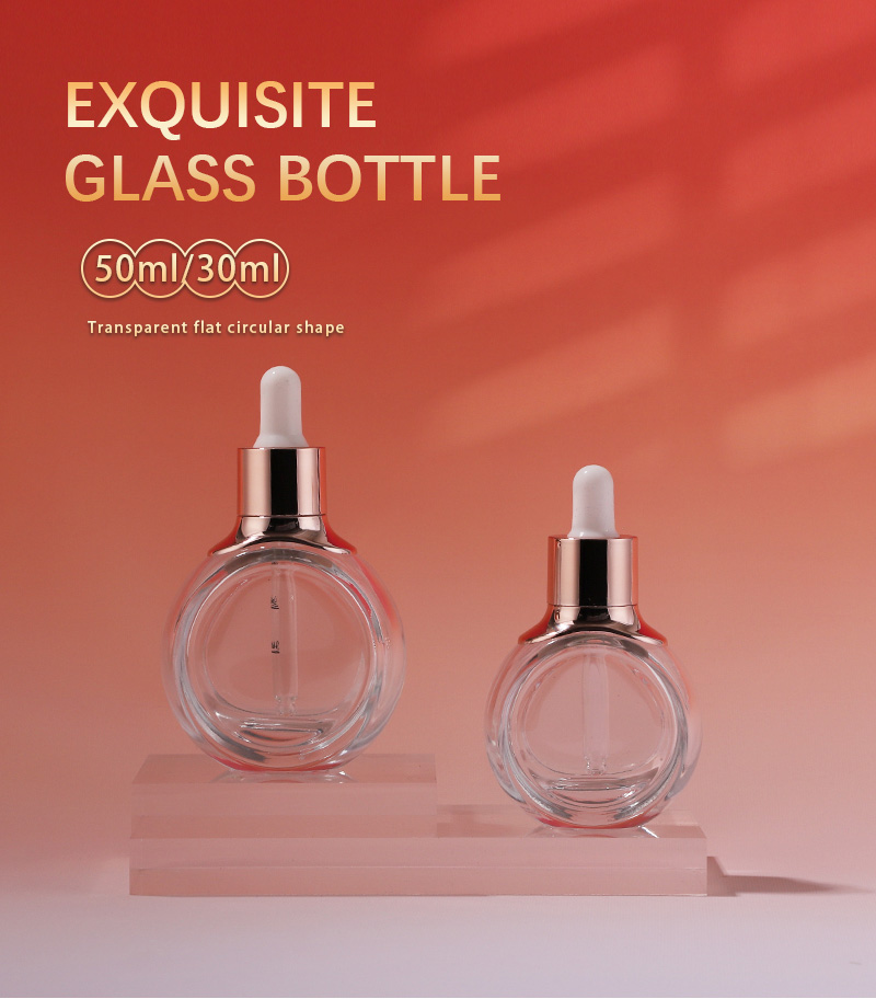 Emballage de bouteille en verre de soins cosmétiques de luxe