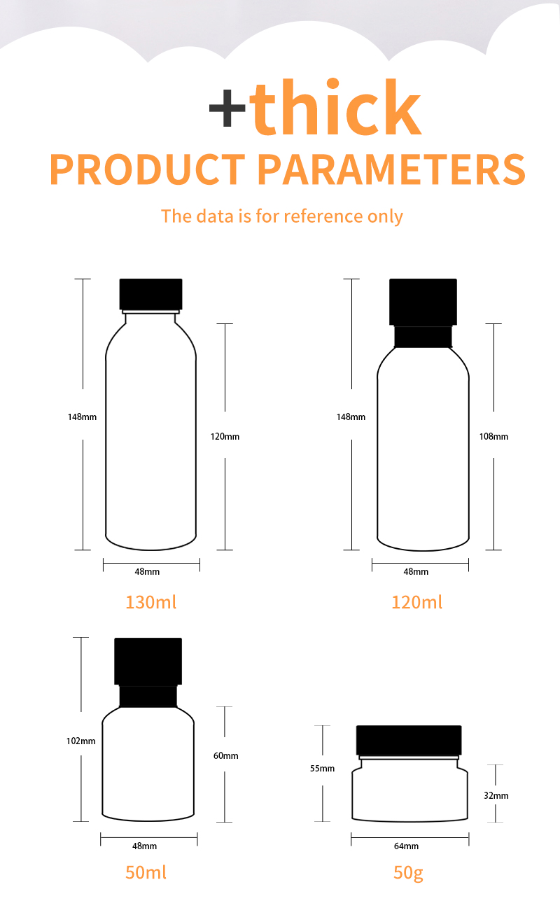 Flacons en verre cosmétique de 30 ml