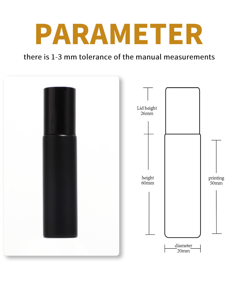 Rouleau de 10 ml sur une bouteille de parfum