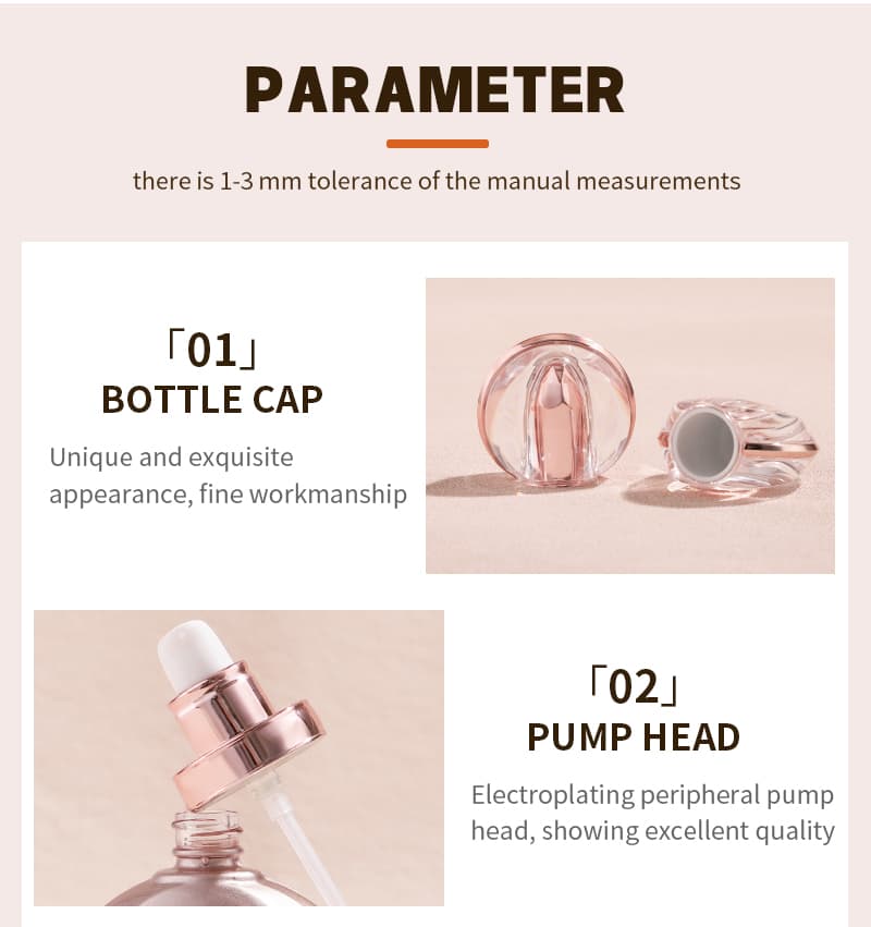 round foundation glass bottle