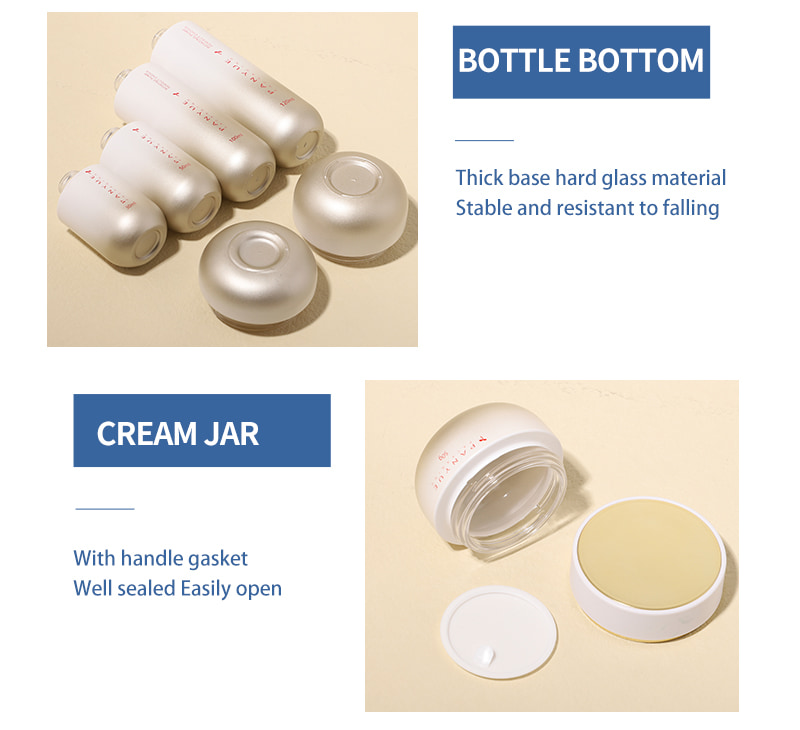 Luxury Rotating pump head glass bottle