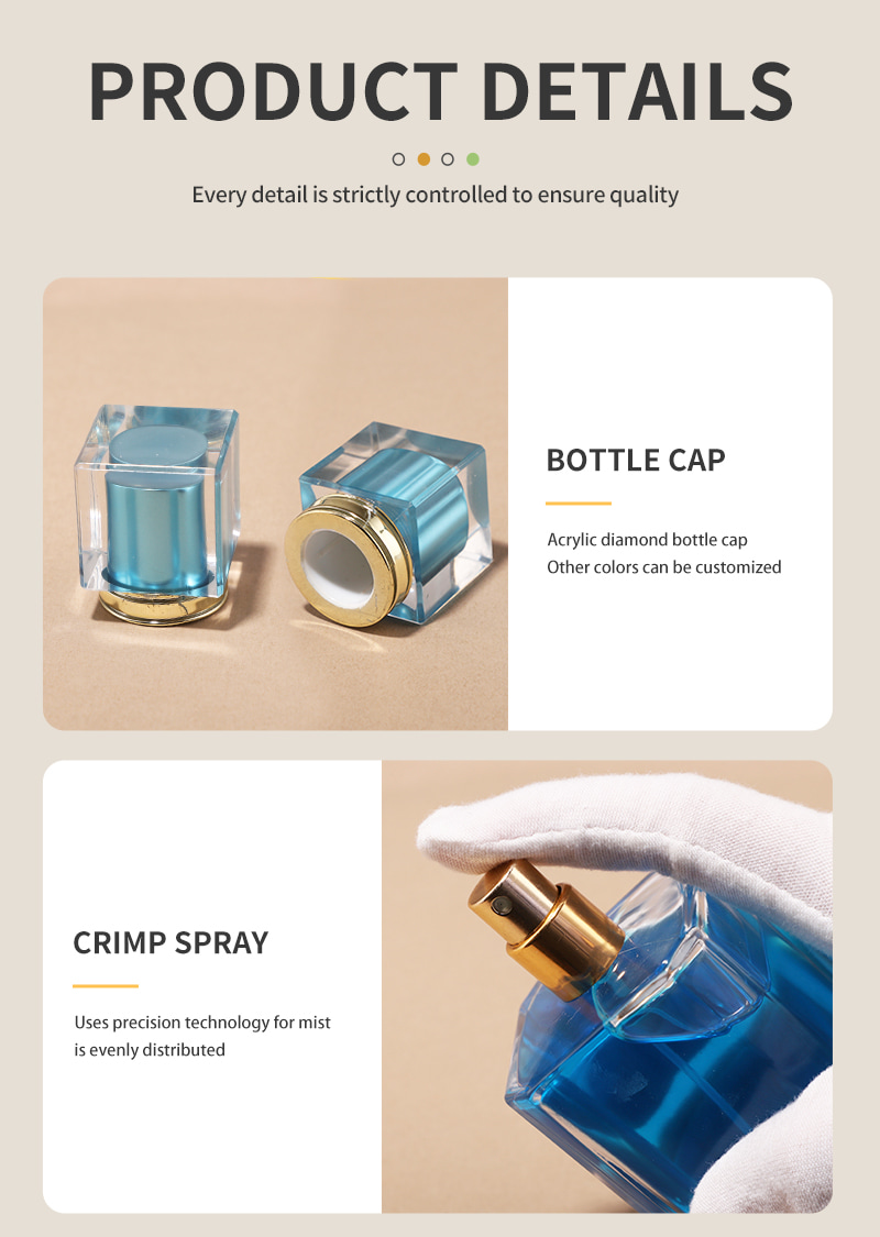 Green Gradient Glass Perfume Bottle