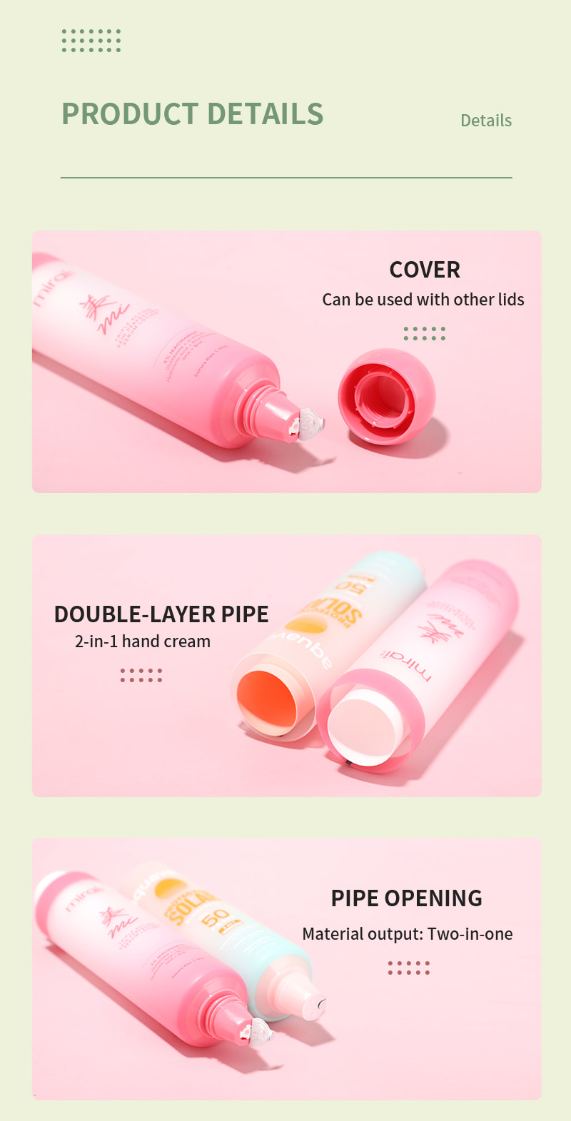 empty cosmetic plastic tube