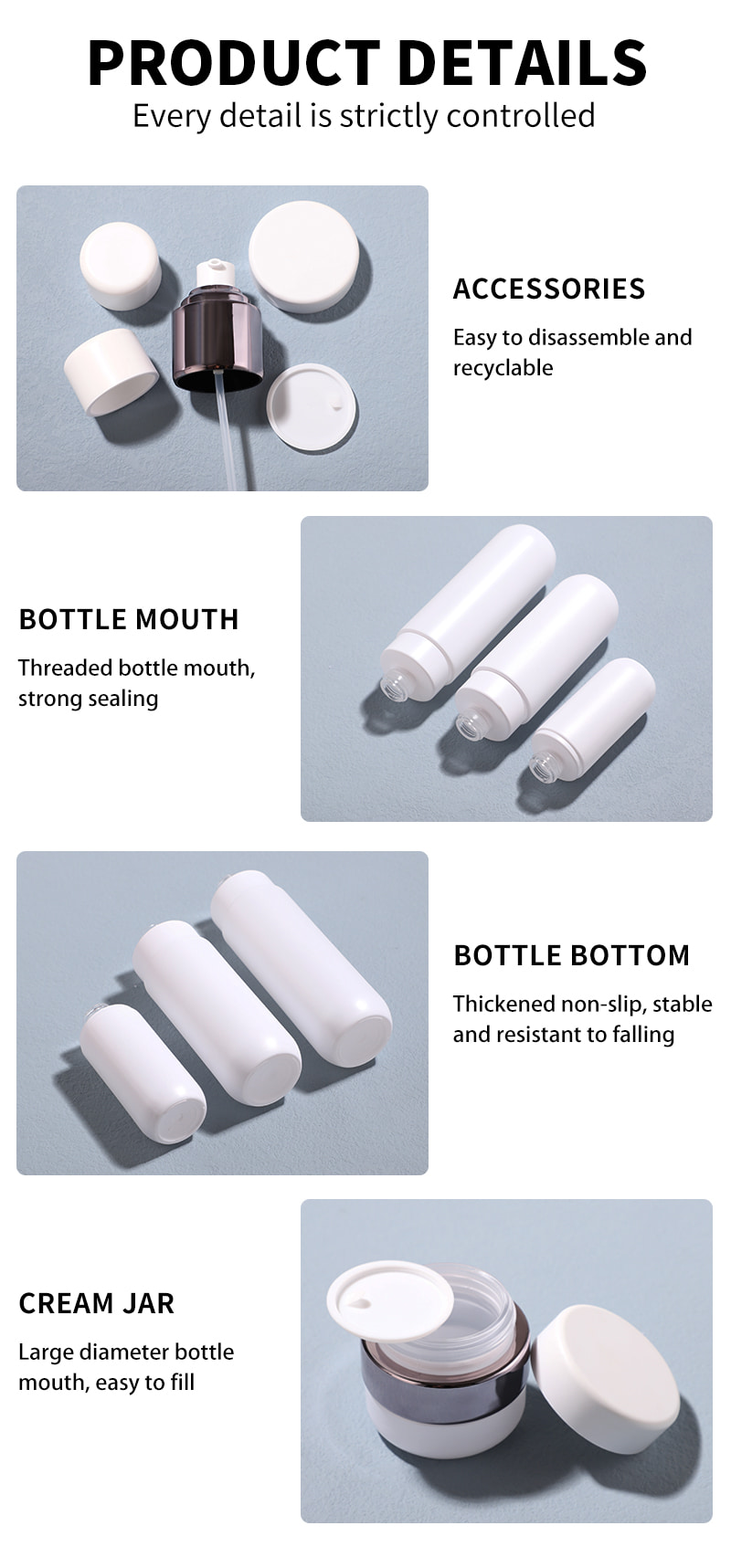 Creative glass skincare packaging