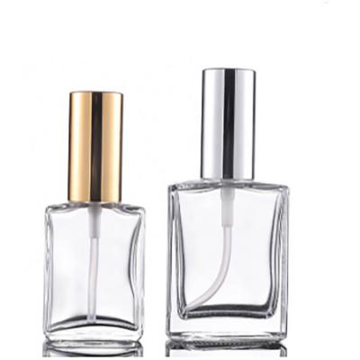Bouteille en verre rechargeable de parfum carré vide cosmétique personnalisé
