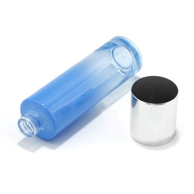 Bouteille en verre cosmétique avec pompe à lotion en aluminium pour l'emballage
