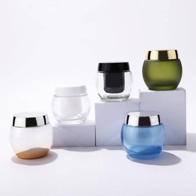 Luxury skincare cosmetic glass jar