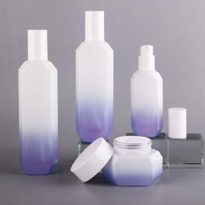 Bouteilles en verre d'emballage vides d'usine bouteilles d'emballage hexagonales ensembles de cosmétiques