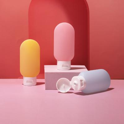 Tube en plastique crème pour les mains couleur macaron 70ML avec bouchons à vis