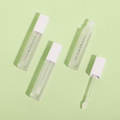 Tubes de correcteur de brillant à lèvres personnalisés clairs givrés carrés de 5 ml