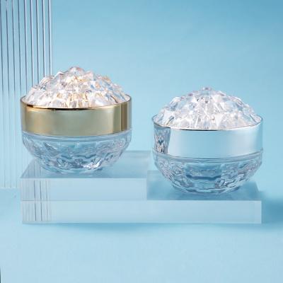 50g Diamond Pattern Cosmetic Cream Glass Jar