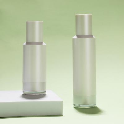 white airless plastic pump bottle