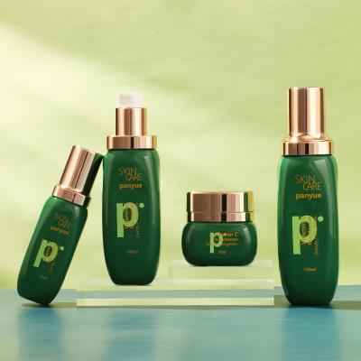 Bouteille de lotion verte en verre de qualité supérieure