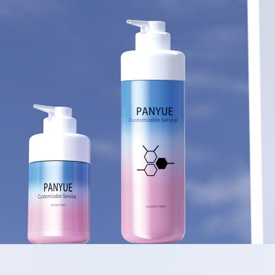 Bouteille de lotion en verre rose à double couche