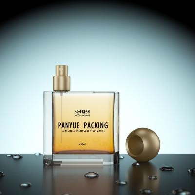 Flacon de parfum au design carré élégant