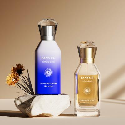 Flacon de parfum rectangulaire à bouchon diamant