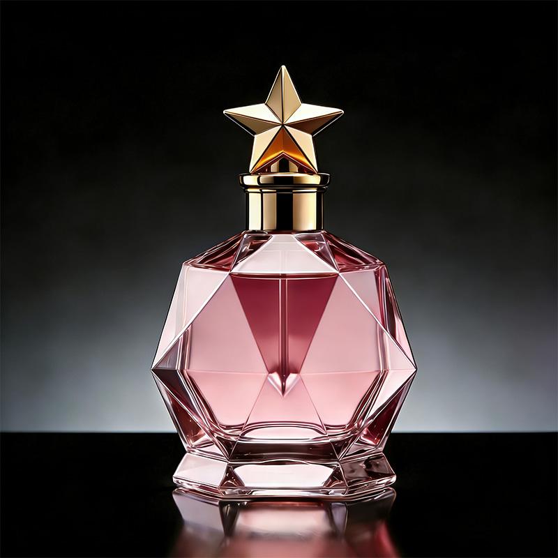 50ml Gold Star Cap Perfume Bottle

