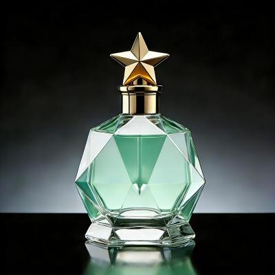 Flacon de parfum de 50 ml avec bouchon étoile dorée