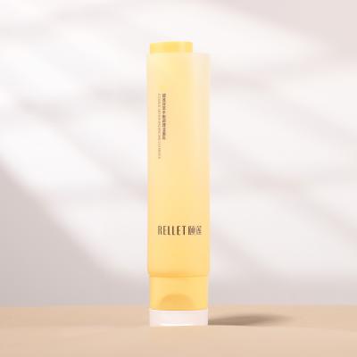 Tube cosmétique en plastique jaune double couche de 60 g