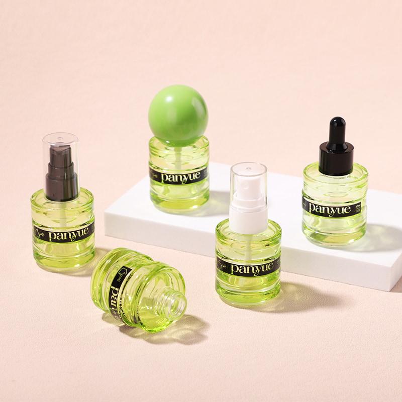 Short Cylindrical Dropper Glass Bottle
