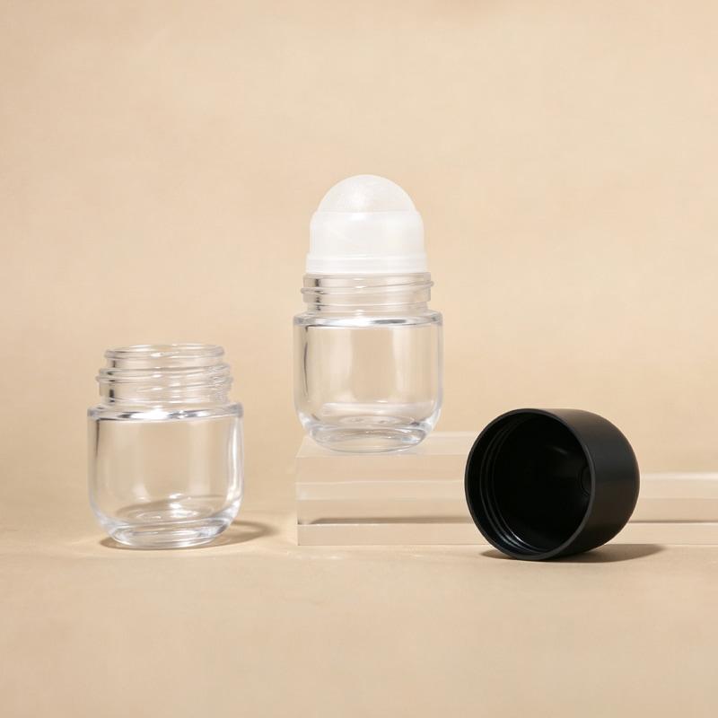 Capsule Shape 50ml Glass Roll On Bottle
