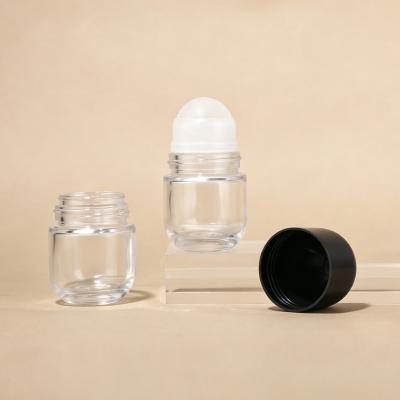 Capsule Shape 50ml Glass Roll On Bottle

