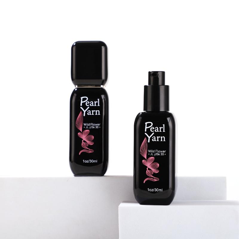 Black Square Foundation Glass Bottle
