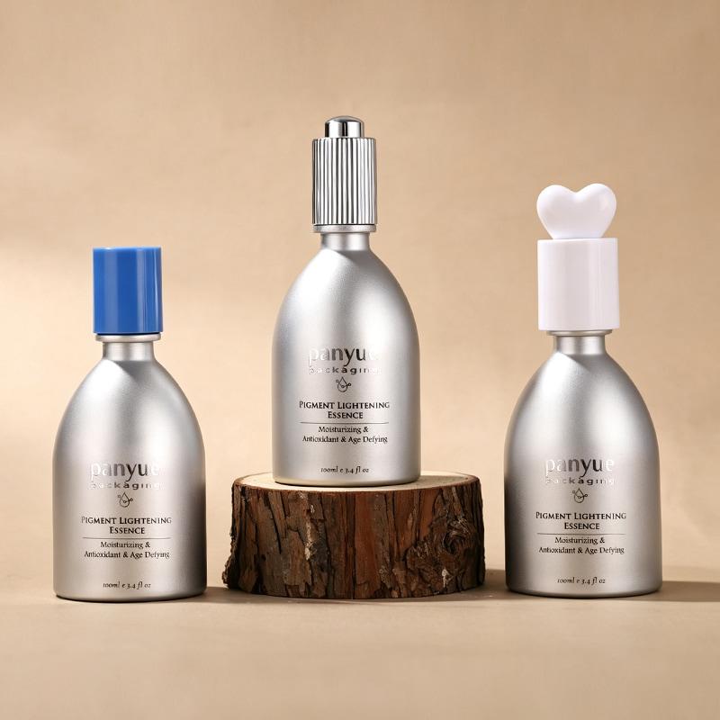 Matte Sliver Dropper Glass Bottle
