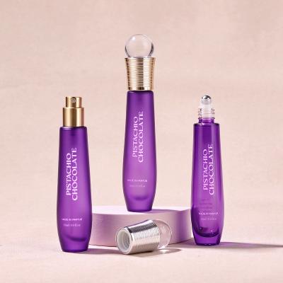 Purple 15ml Glass Roll On Bottle
