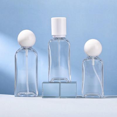 Bouteille cosmétique transparente à paroi épaisse en PETG